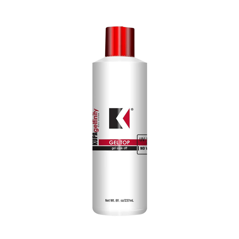 KUPA GelFinity top coat bottle pour for precise application and reduced waste