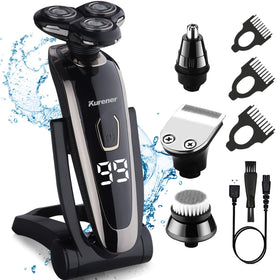 Kurener 4D floating shaver showing precise contour follow along jawline