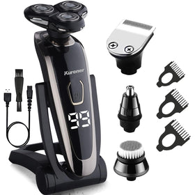 Kurener waterproof shaver shown with easy rinse under tap