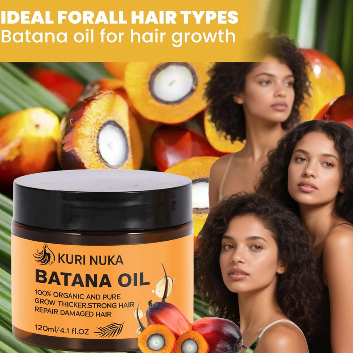 Kuri Nuka Batana natural ingredients board suggesting plant-based nourishment