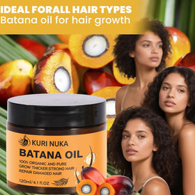Kuri Nuka Batana natural ingredients board suggesting plant-based nourishment