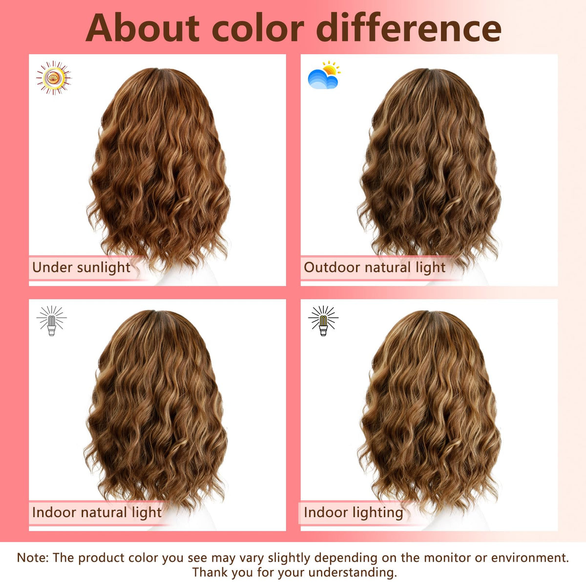 Kurope brown honey blonde wig adjustable cap for comfortable fit