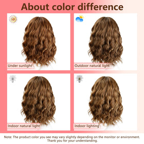 Kurope brown honey blonde wig adjustable cap for comfortable fit