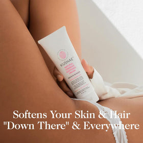 Kushae bottle in bathroom counter evokes spa-like self-care