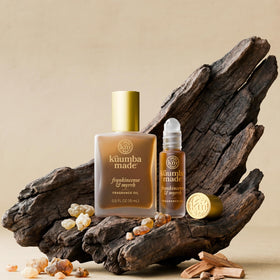 Kuumba Made Frankincense and Myrrh fragrance oil gift ready presentation