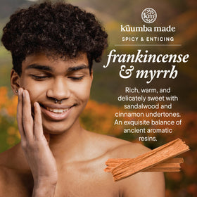 Kuumba Made Frankincense and Myrrh fragrance oil packaging vegan and cruelty-free