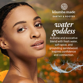Kuumba Made Water Goddess oil drop close-up highlights concentrated scent.
