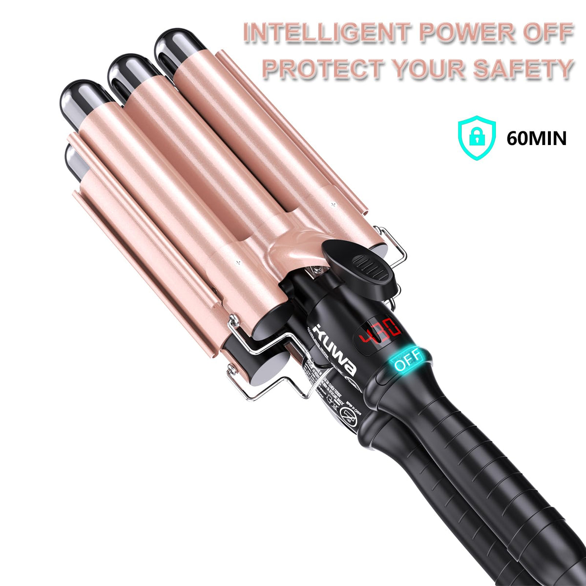 kuwa crimper auto-off safety after 60 minutes for peace of mind.