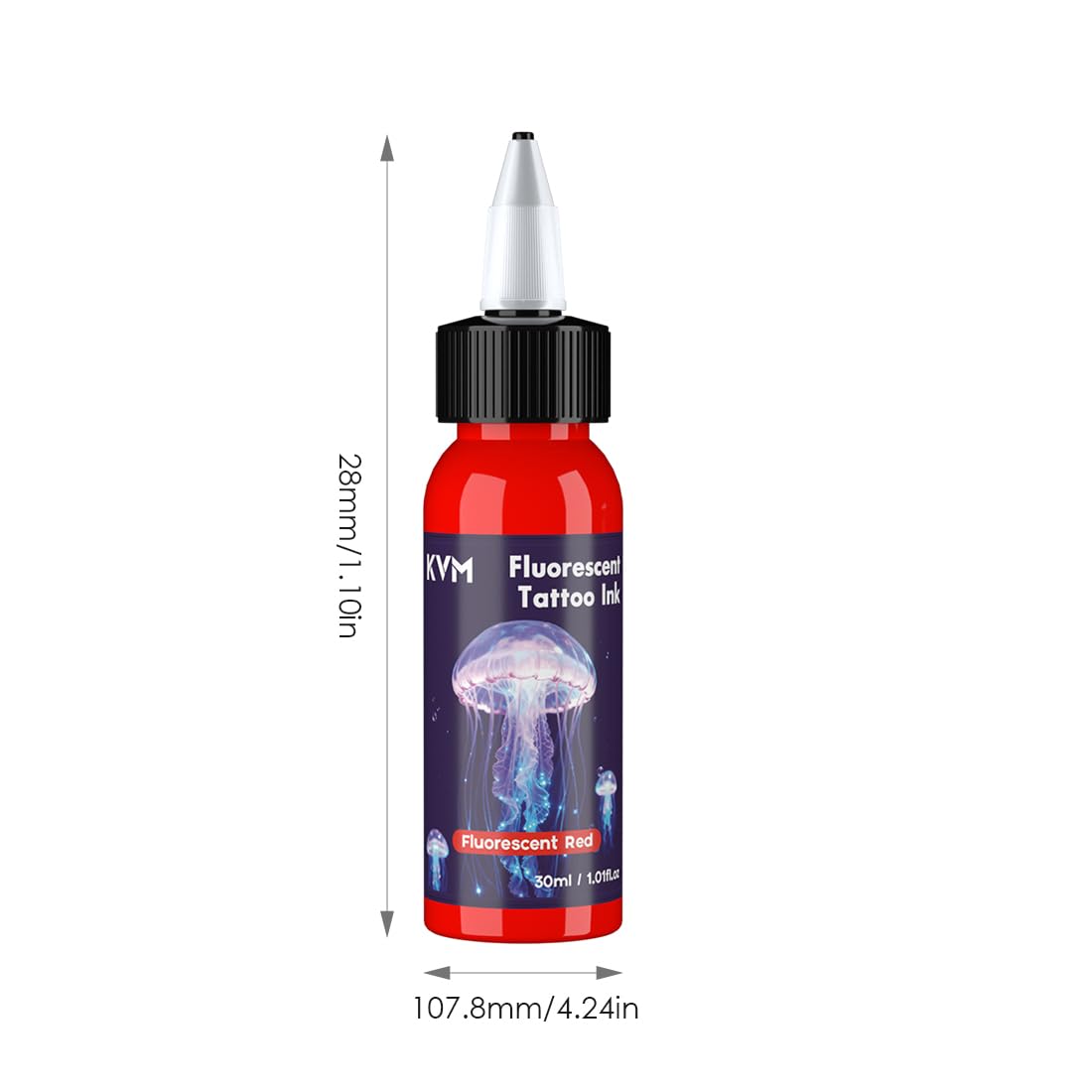 KVM fluorescent pigments blend quickly to create custom neon hues with one-layer coverage.