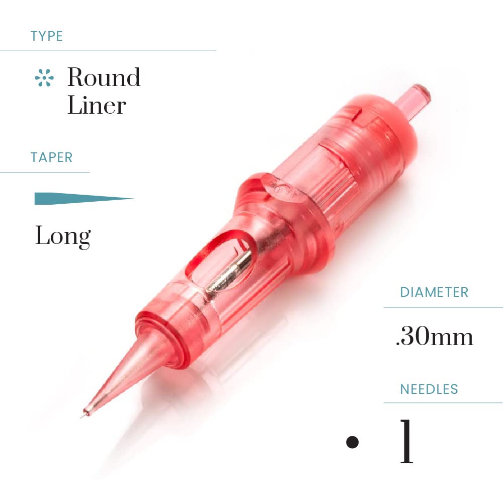 Kwadron Optima closeup shows needle taper for smooth pigment application.