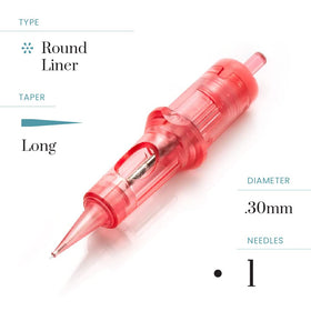 Kwadron Optima closeup shows needle taper for smooth pigment application.