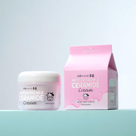 Kwailnara Ceramide Milk light texture demonstrating fast absorption.