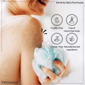 Kwailnara Exfoliating Strawberry Wash formula, natural fruit acids for refined texture.
