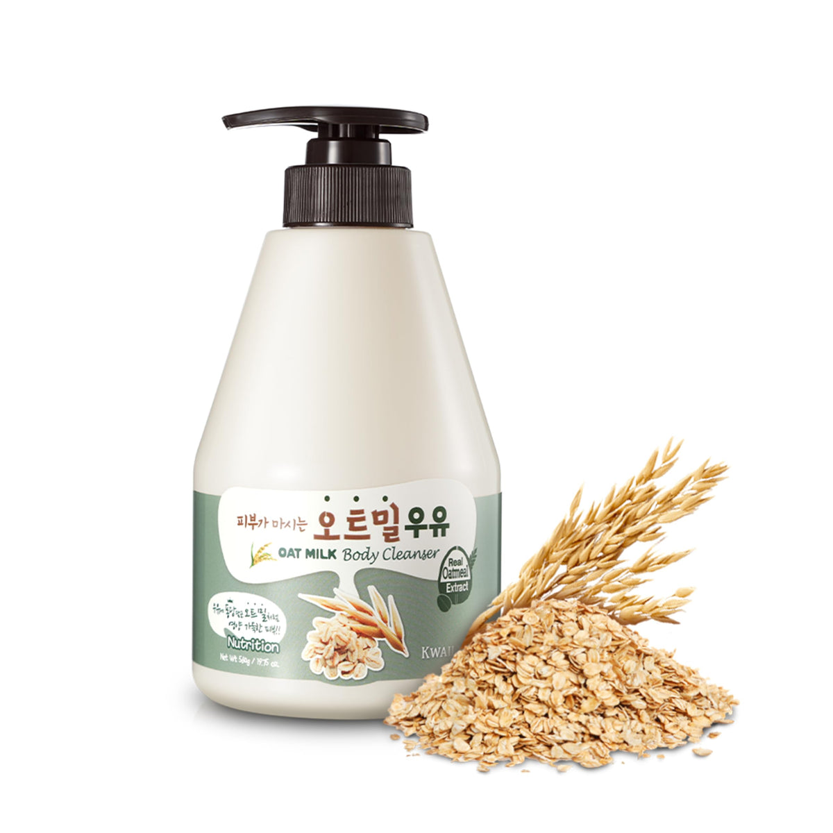 Kwailnara Oat Milk Body Wash bottle with calming aroma and skin nourishment