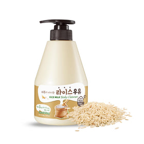 Kwailnara Rice Milk Body Wash bottle showcases soothing rice-milk infusion for calm showers.