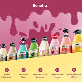 Kwailnara Rice Milk texture swirl suggests fast absorption and no residue.