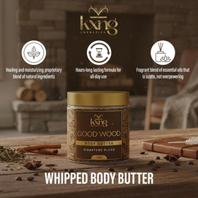 KXNG Cosmetics pheromone-infused butter shown during application for daily moisture.