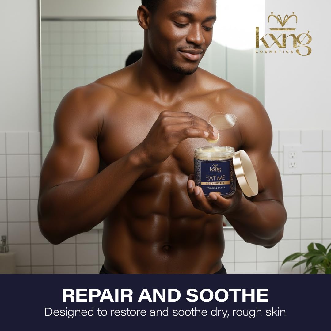 KXNG Cosmetics pheromone-infused butter hints at mood-enhancing body care.