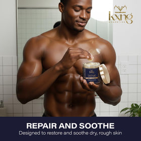 KXNG Cosmetics pheromone-infused butter hints at mood-enhancing body care.