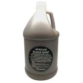 Kyabo Liquid African Black Soap 1-gallon bottle for deep cleansing skin and hair