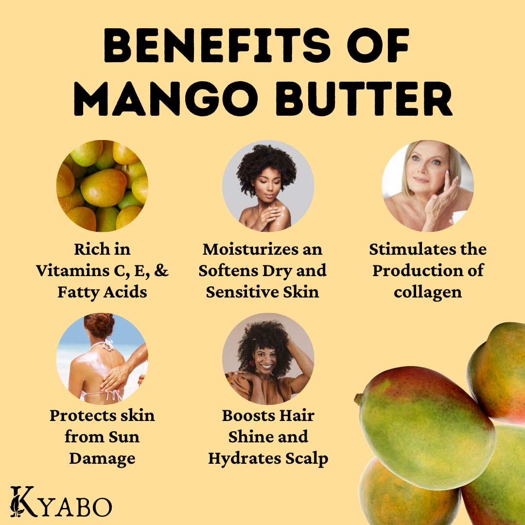 Kyabo Mango Butter close-up shows rich, creamy texture for easy application.