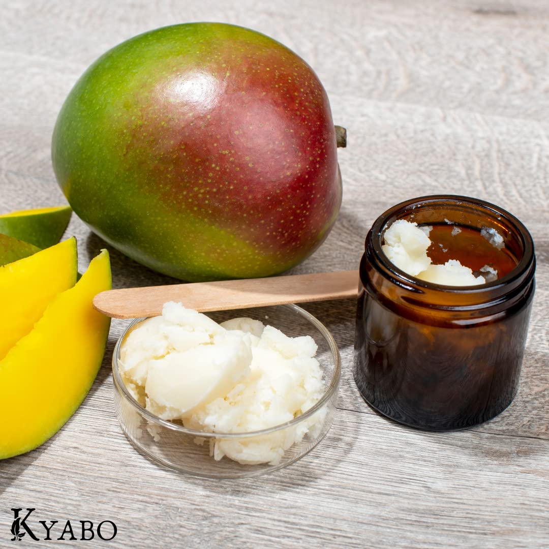 Kyabo Mango Butter used as lip balm delivers soft, moisturized lips.