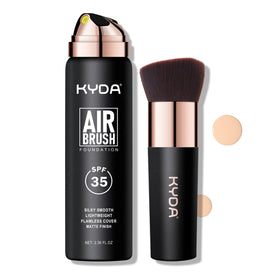 KYDA AirBrush Foundation Spray bottle delivers a breathable, even base