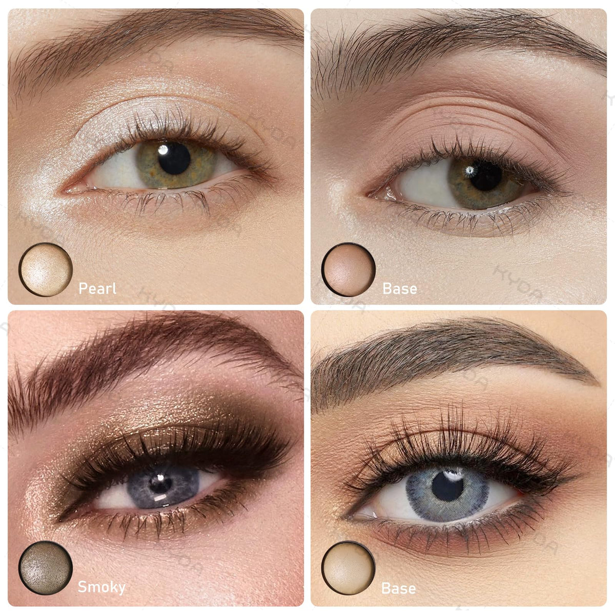 KYDA Best Of The Baked Palette eyeshadows swatches with neutral tones for daytime radiance