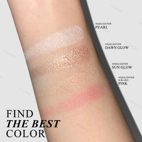 KYDA contour swatches soft baked powder for smooth blending