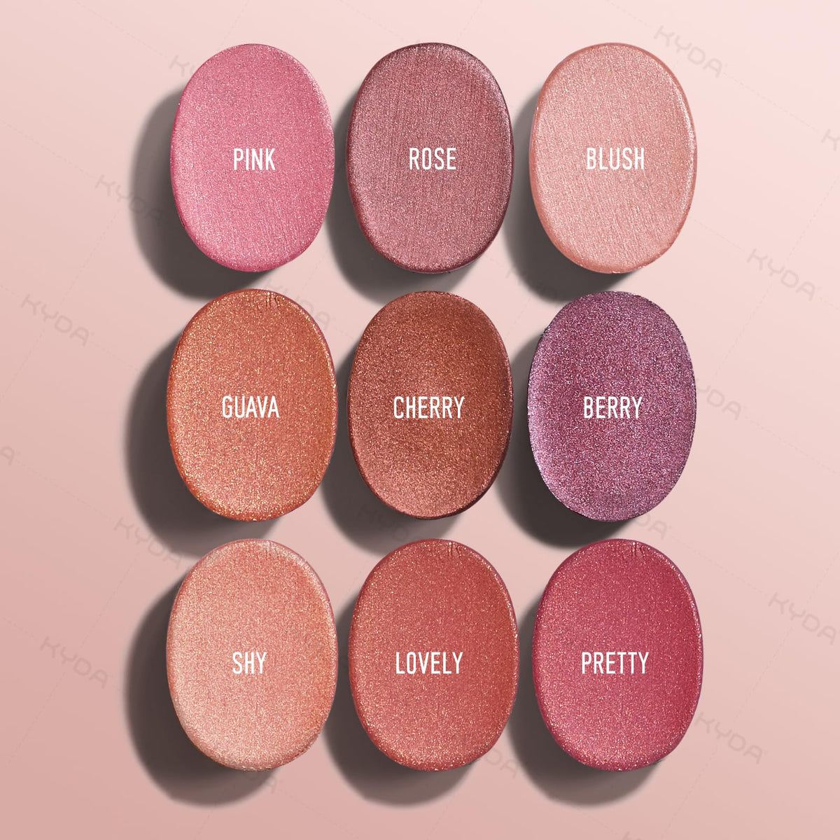 Close-up of KYDA Mineral Color Balm tube showing smooth shimmer formula