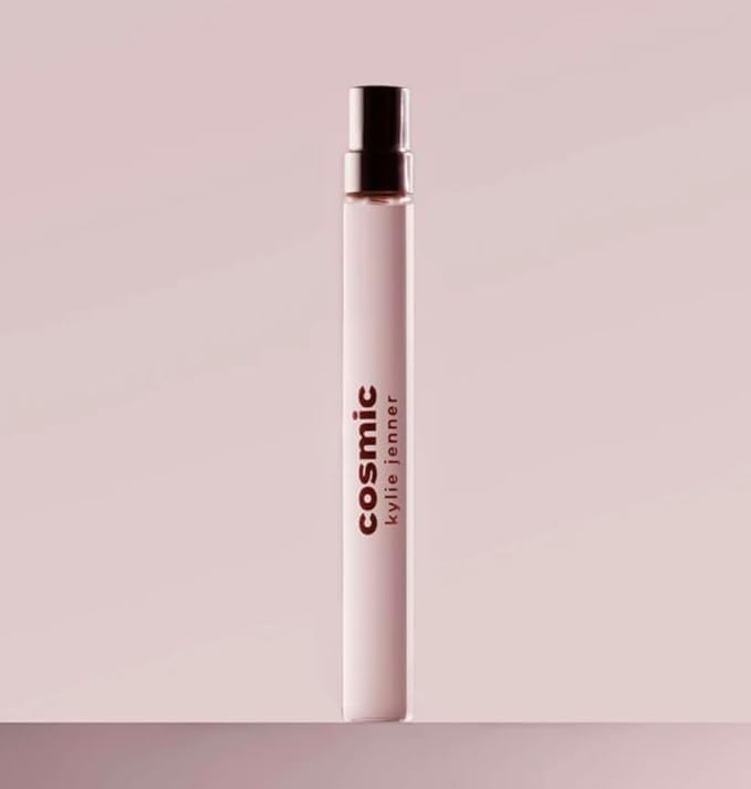 Kylie Cosmic pen spray front view, highlighting portable on-the-go fragrance.