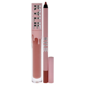 KYLIE Matte Lip Kit 802 Candy lipstick swatch delivers bold, long-lasting shade.
