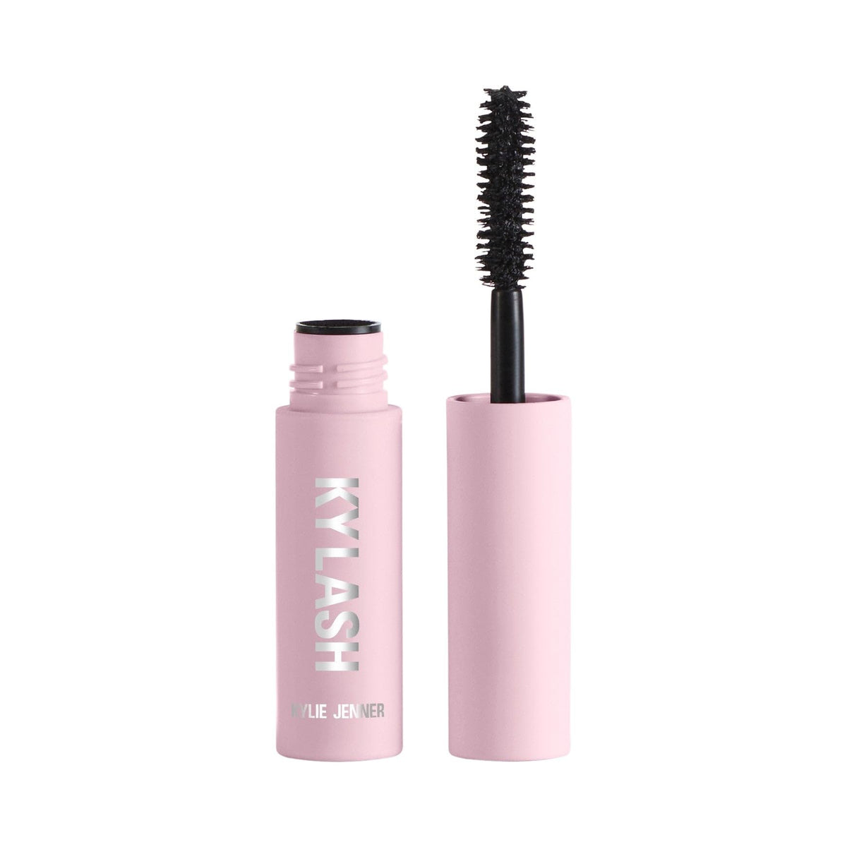 KYLIE Mini Kylash Mascara tube shown, sleek packaging for bold, lifted lashes.