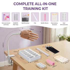 KZAOPZ Clamp stand for stable hands-free practice during nail sessions.