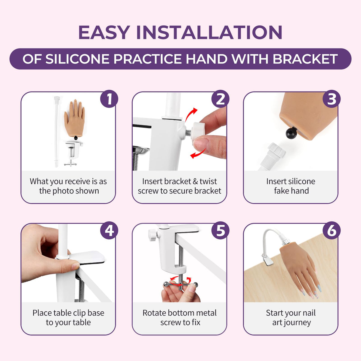 KZAOPZ Practice hand in a salon setting for training use.