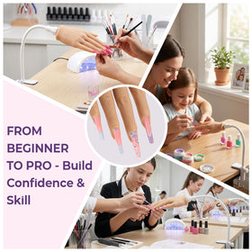 KZAOPZ Nail brushes and file in one comprehensive practice kit.