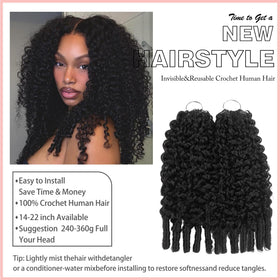 Pre-separated crochet hair strands from KZZIZ for quick installs