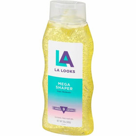 L.A. Looks Gel #9 Mega Mega Hold alcohol-free formula protects hair