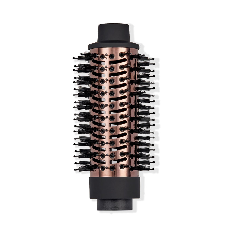 L'ANGE HAIR 43mm round barrel attachment for smooth, voluminous styling with frizz control.