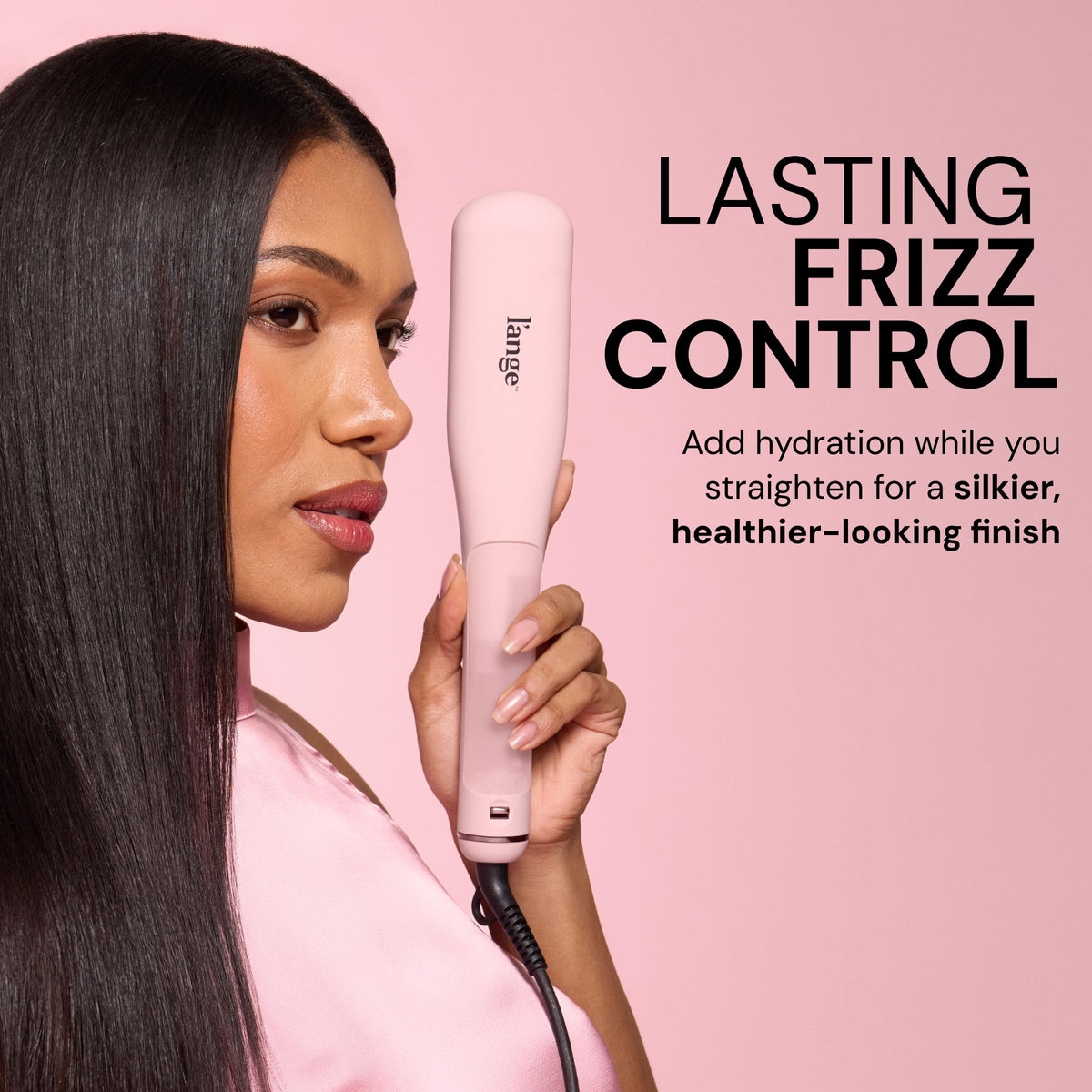 Steam release infusing moisture into hair during styling