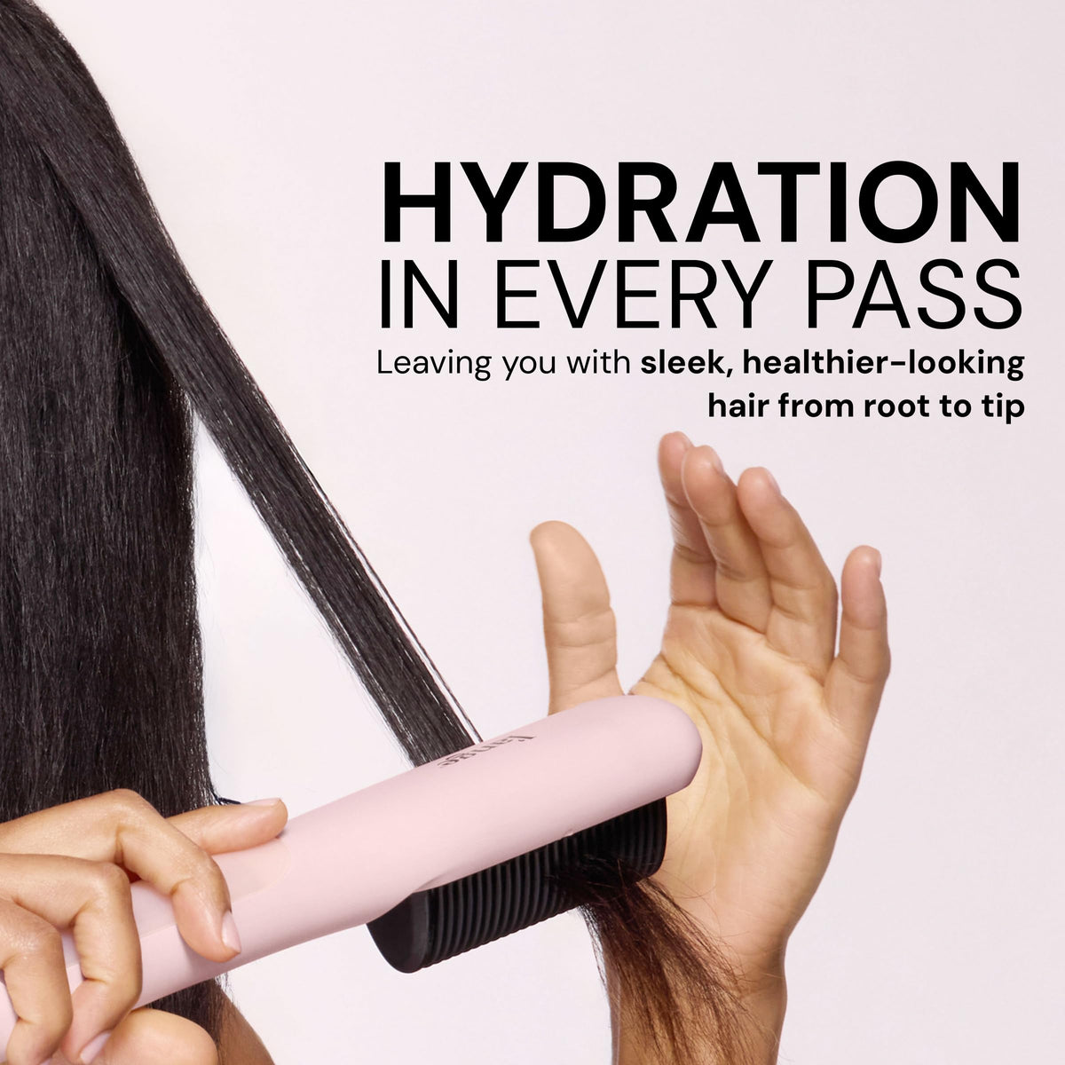 SteamSmooth beside a flat iron for one-pass styling