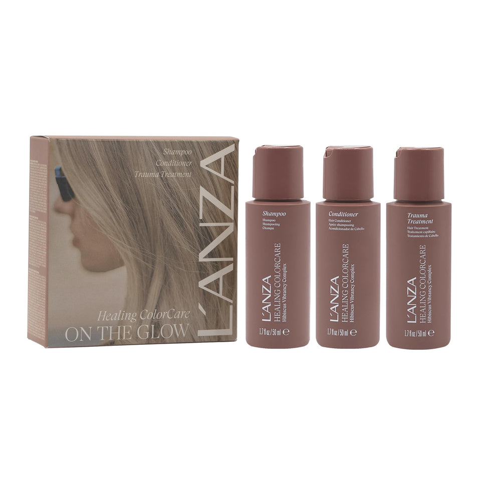 L’ANZA Healing ColorCare mini kit shampoo bottle preserves color while cleansing softly.