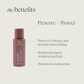 L’ANZA Hibiscus Vibrancy Complex bottle delivers hydration and color brilliance.