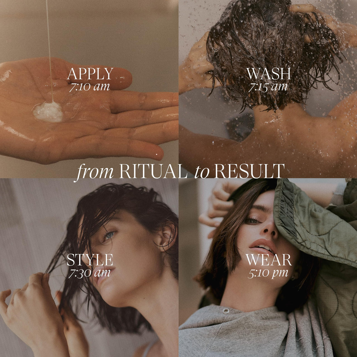 L’ANZA Keratin Healing Technology bottle reinforces strength and elasticity.
