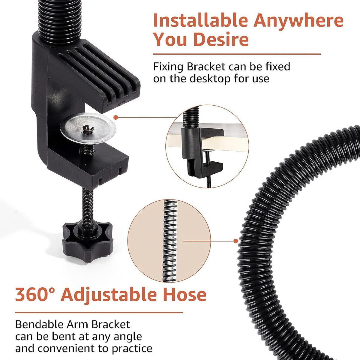 L-Bulice stainless steel handle for stable mounting and holds