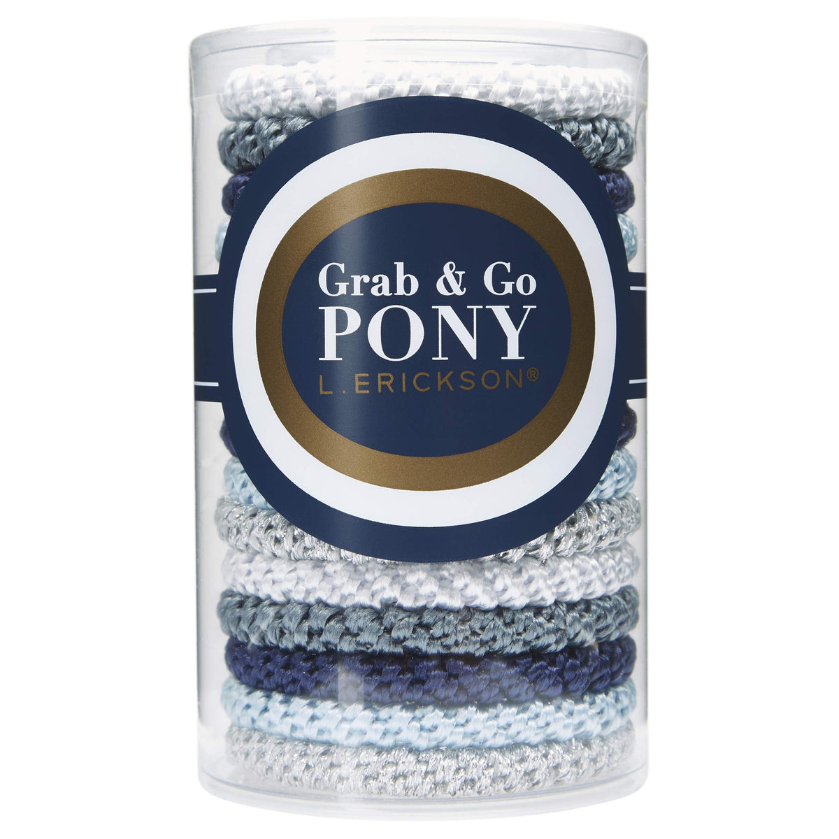 L. Erickson Atlantic hair ties with braided bands for gentle crease-free securing