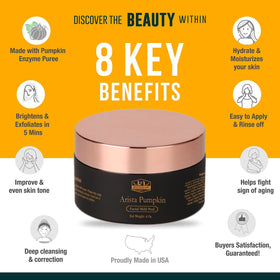 L&I Apothecary Arista Pumpkin Enzyme Mask packaging emphasizes vegan and cruelty free branding