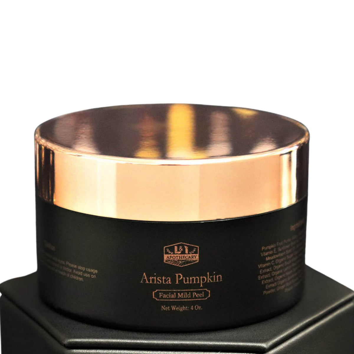 L&I Apothecary Arista Pumpkin Enzyme Mask spread on the face for even tone and refreshed look