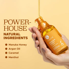 L LUSETA Manuka Honey Hair Oil product on shelf highlighting clean sulfate-free formula.