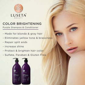 L LUSETA purple conditioner bottle nourishes color-treated hair for smoothness